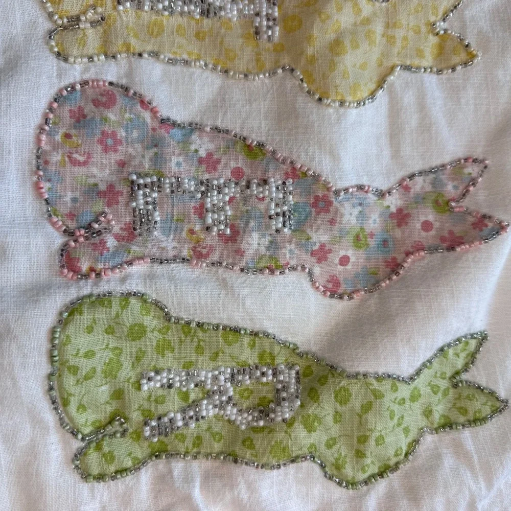 Bunny Boulevard Decorative Easter Pillow Beaded Bunny 26